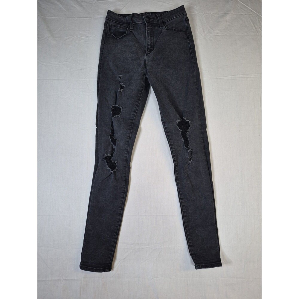 Abercrombie & Fitch Jeans Womens Size 27 Black Super Skinny High Rise Curve Love